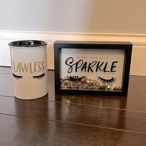 Sparkle and flawless eyelash decor